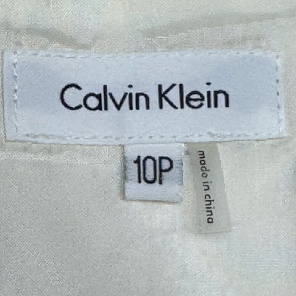 Calvin Klein Pencil Mini Skirt Textured Cream Size 10P - Picture 5 of 6